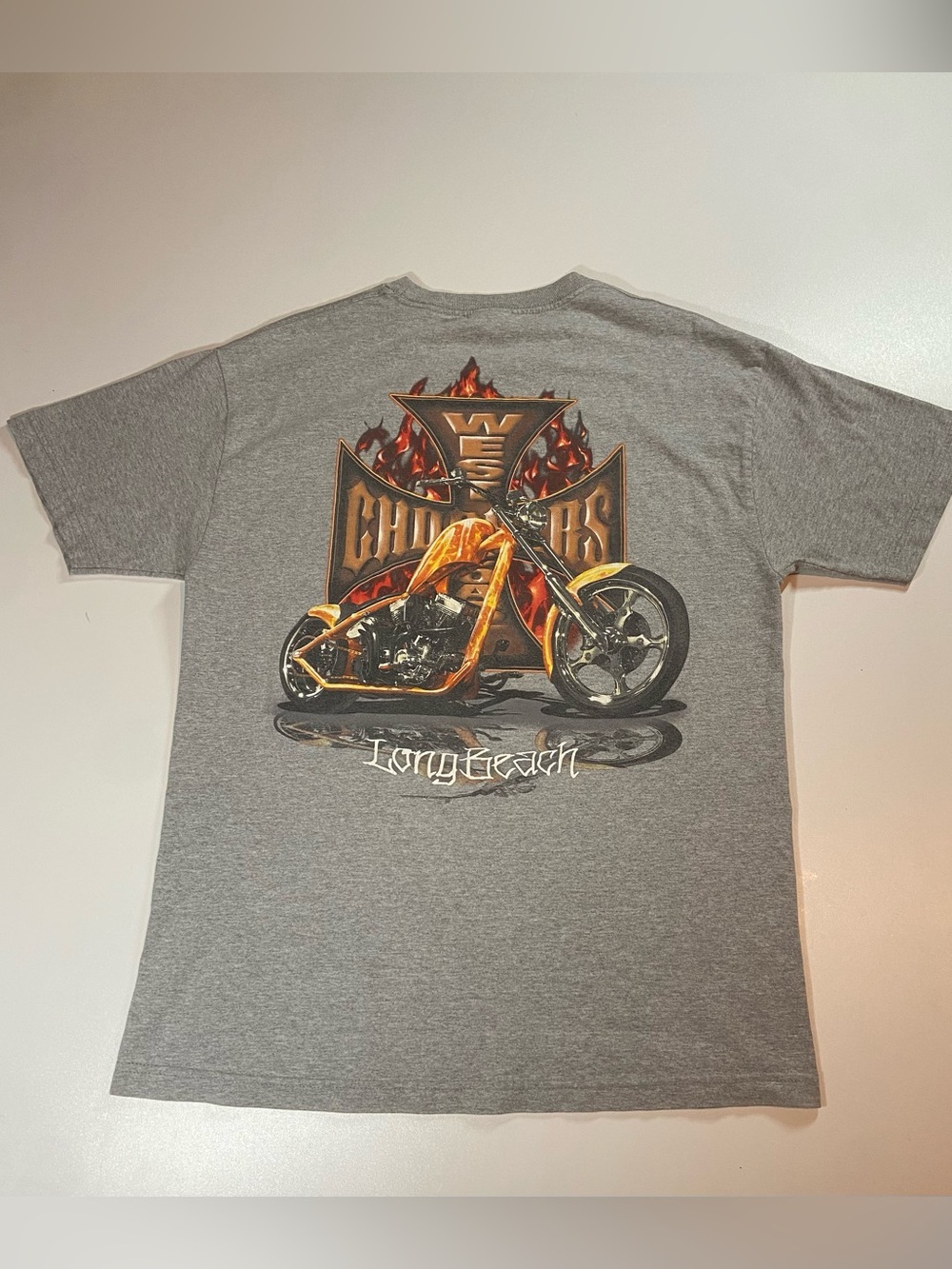 Vintage West Coast Choppers Jesse Who Long Beach Motorcycle Graphic Tee